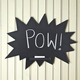 chalkboard comic pow star by ellie ellie