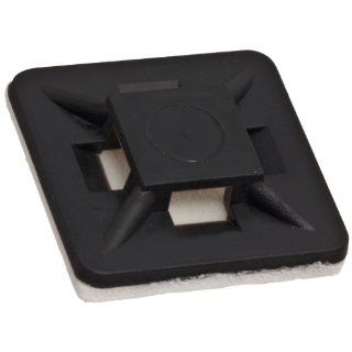 Morris Products 20356 Self Adhesive Tie Mounts, UV Black, 0.138" Width Acceptance, Regular Mount Type, 3/4" X 3/4" Base Size (Pack of 100)