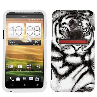 HTC EVO 4G LTE White Tiger Face Phone Case Cover Cell Phones & Accessories