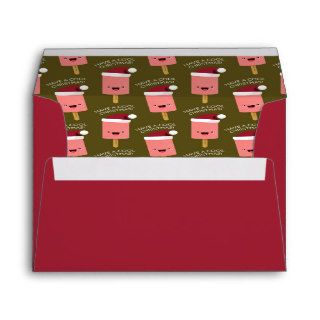 Have a Cool Christmas Happy Popsicle Pattern Envelopes