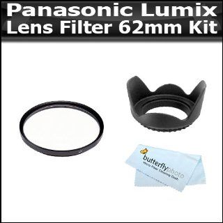 Lens Filter Kit For Panasonic Lumix DMC GH2 16.05 MP Live Digital Camera (W/14 140mm Lens) Includes 62mm Hard Rubber Lens Hood + 62mm Multi Coated UV Filter + BP MicroFiber Cleaning Cloth  Camera Lens Filter Sets  Camera & Photo