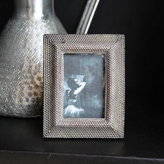 textured silver photo frame by discover attic.