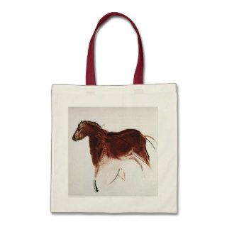Vintage Wild Horse Cave Painting Tote Bag