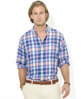 Polo Ralph Lauren Madras Bleecker Pocket Sport Shirt   Casual Button Down Shirts   Men