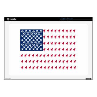 USA Dog Flag 17" Laptop Skins
