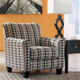Signature Design by Ashley Denham Mercury Houndstooth Print Fabric Accent Chair Signature Design by Ashley Chairs