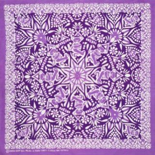 Grateful Dead   Unisex Adult   Bear Mandala Purple Bandana Purple Clothing