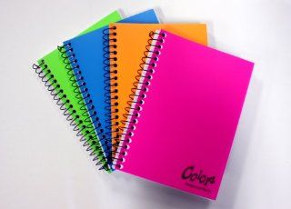 Norcom Colorz 3 Subject Notebook, Wide Ruled, 10.5 x 8 Inches, 4 Assorted Colors, 138 Count, 1 Notebook per Order, Color May Vary (77385 9)  Notebook Poly Cover 