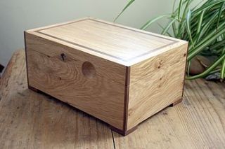 small oak and walnut jewellery box by stephen morris furniture