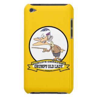 WORLDS GREATEST GRUMPY OLD LADY CARTOON iPod TOUCH COVERS