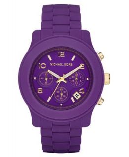 Michael Kors Watch, Womens Chronograph Purple Silicone Strap MK5294   Watches   Jewelry & Watches