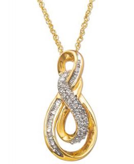 YellOra Diamond Necklace, YellOra Diamond Infinity Pendant (1/4 ct. t.w.)   Necklaces   Jewelry & Watches
