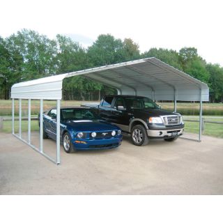 Rhino Shelter Steel Carport — Double Vehicle, 24Ft.L x 22Ft.W x 12Ft.H, Model# SCP-22  Multi Vehicle Ports