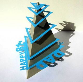 helter skelter pyramid birthday card by ruth springer design
