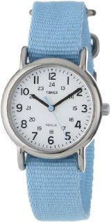Timex Women's T2P0759J Weekender Pastel Blue Slip Thru Nylon Strap Watch at  Women's Watch store.
