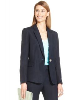 Jones New York Devon Three Button Blazer, Dark Navy   Suits & Suit Separates   Women