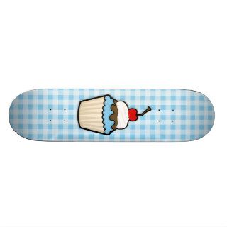 Baby Blue Cupcake Skate Board Deck