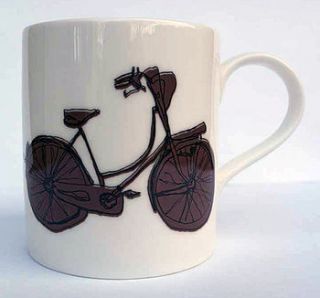 bicycle illustration mug by the art salon