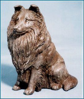 Shetland Sheepdog Signature Series Cold Cast Bronze Large Sitting Figurine 7.25 inches high #62 132 2   Collectible Figurines