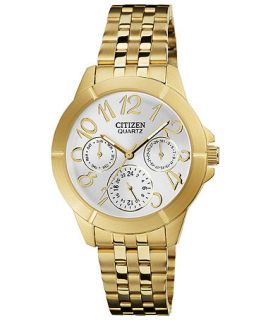 Citizen Womens Gold Tone Stainless Steel Bracelet Watch 35mm ED8102 56A   Watches   Jewelry & Watches