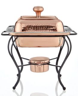 Star Home Chafing Dish, 2 Qt Square Copper Plated   Serveware   Dining & Entertaining