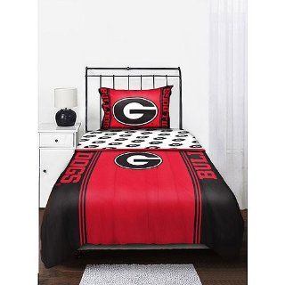 Georgia Bulldogs NCAA Full Comforter & Sheet Set (5 Piece Bedding)   Pillowcase And Sheet Sets