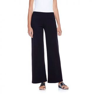 N Natori Ponte Knit Solid Wide Leg Pull On Pant