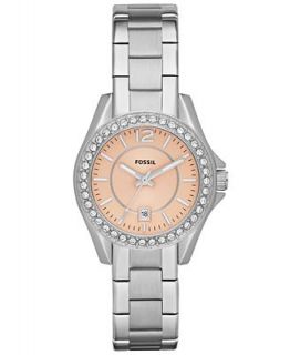 Fossil Womens Riley Mini Stainless Steel Bracelet Watch 30mm ES3378   Watches   Jewelry & Watches