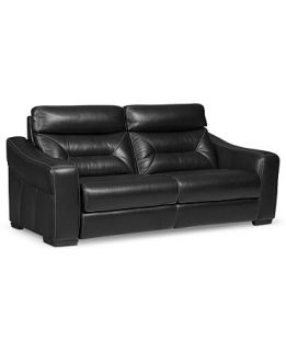 Judson Leather Reclining Sofa, Dual Power Recliner 84W x 38D x 39H   Furniture