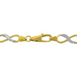 Fremada 14k Two tone Gold Polished Infinity Link Bracelet Fremada Gold Bracelets