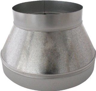 Speedi Products SM RDP 128 12 Inch by 8 Inch Round Galvanized Plain Reducer   Ducting Components  