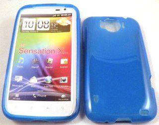 Blue Hybrid Flexishield Hydro Gel Skin Case Cover for HTC Sensation XL Cell Phones & Accessories