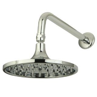 Kingston Brass K128A1CK Heritage 8 inch Round Showerhead with 12 inch Shower Arm, Polished Chrome   Fixed Showerheads  