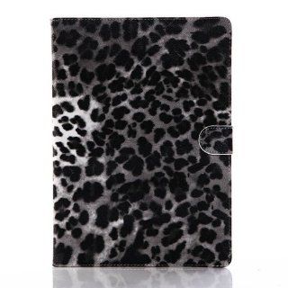 Eonice Luxury Leopard Cheetah Leather Display Flip Case Stand Cover for New Apple iPad Air iPad 5 Black Computers & Accessories