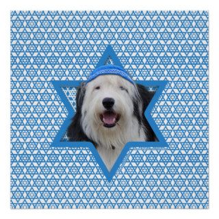 Hanukkah Star of David   Old English Sheepdog Posters