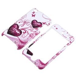 White with Pink Heart Case for Apple iPod touch 4th Gen Eforcity Cases & Holders