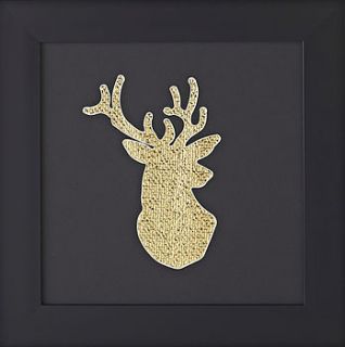 luxe stag's head personalised gift artwork by bertie & jack