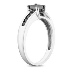 Sterling Silver 1ct TDW Black Diamond Ring Diamond Rings