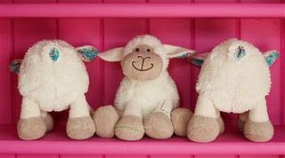 personalised white colourful sheepey toy by jomanda