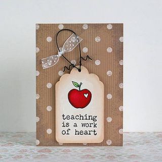 teacher card and keepsake by ella creative