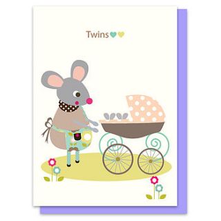 margot the mouse twins card by olive&moss