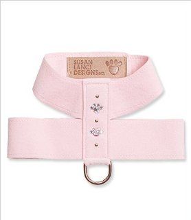 Dog Harness   Puppy Pink w/ Crystal Paw   XXS (8" 10")  Pet Halter Harnesses 