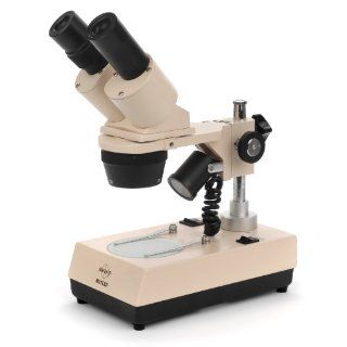 Swift Optical M27LED 124 Tri Power Stereo Microscope, Wide Field 10X/20mm Eyepiece, 1X, 2X, and 4X Objective, LED Illuminator Light Source, 1X, 2X, and 4X Magnification