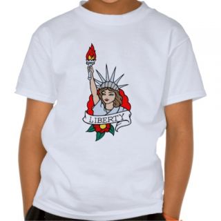 Lady Liberty Tattoo Tee Shirts