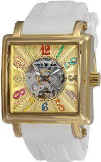 Stuhrling Original Women's 149GL.123P31 Vogue Ozzie Sport Automatic Skeleton Gold Tone Dial Watch Set at  Women's Watch store.