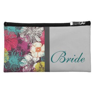 Bride Cosmetic Bag with Asain Floral Mix