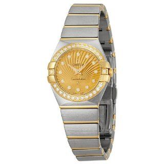 Omega Constellation Diamond Champagne Dial Brushed Steel Ladies Watch 123.25.24.60.58.001 at  Women's Watch store.