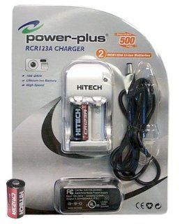 Hitech Rechargeable CR123A Li ion Batteries & Charger Set  Camera Power Supplies  Camera & Photo
