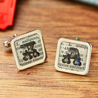 circus initial dictionary cufflinks square by ellie ellie