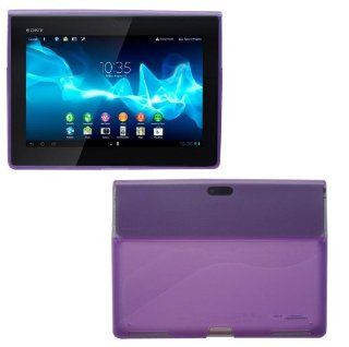 HappyZone Rubberized TPU Skin Case Cover For Sony Xperia Tablet S (SGPT121US/SGPT122US/SGPT123US) Tablet   Purple Computers & Accessories